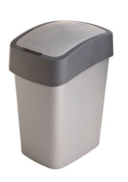 Curver Koš za odpadke Curver Flipbin 9L s pokrovom, siv, plastičen