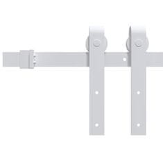 Vidaxl Komplet opreme za drsna vrata 183 cm jeklo bele barve