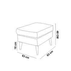 Atelier Del Sofa Tabure, Sofia Puf - Temno modra