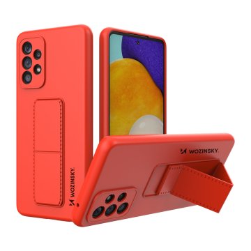 slomart wozinsky kickstand case silikonski ovitek s stojalom za samsung galaxy a53 5g rdeč