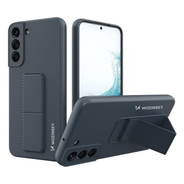 slomart wozinsky kickstand case silikonski ovitek s stojalom za samsung galaxy s22 mornarsko moder