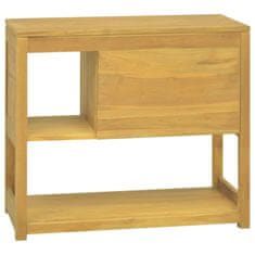 Vidaxl Kopalniška omarica 85x40x75 cm trdna tikovina