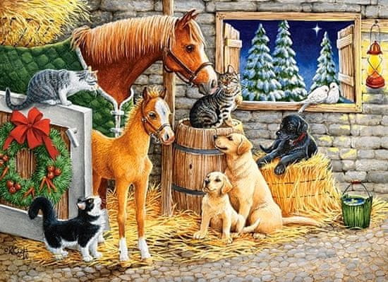Castorland Puzzle Srečanje prijateljev v hlevu 300 kosov