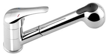 Bruckner HOFFER Kuhinjska Armatura z Izvlečno Prho, Kromirana Medeninasta, 138mm