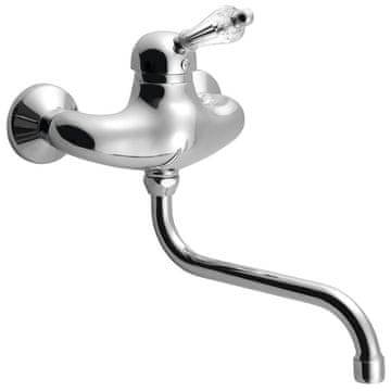 SAPHO KIRKÉ ZEN Stenska Pipa s Kristalnim Ročajem, Kromirana Obdelava