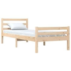 Vidaxl Posteljni okvir iz trdnega lesa 90x200 cm