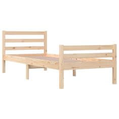 Vidaxl Posteljni okvir iz trdnega lesa 90x200 cm