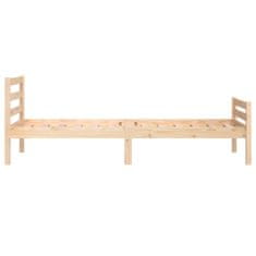 Vidaxl Posteljni okvir iz trdnega lesa 90x200 cm