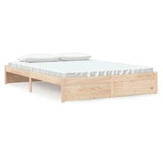 Vidaxl Posteljni okvir iz trdnega lesa 150x200 cm 5FT