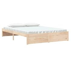 Vidaxl Posteljni okvir iz trdnega lesa 150x200 cm 5FT