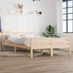 Vidaxl Posteljni okvir iz trdnega lesa 120x190 cm 4FT