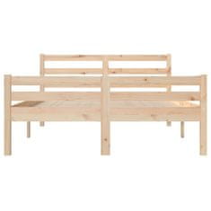 Vidaxl Posteljni okvir iz trdnega lesa 150x200 cm 5FT