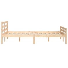 Vidaxl Posteljni okvir iz trdnega lesa 135x190 cm 4FT6