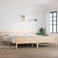 Vidaxl Posteljni okvir iz trdnega lesa 200x200 cm