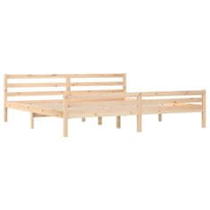 Vidaxl Posteljni okvir iz trdnega lesa 200x200 cm