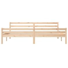 Vidaxl Posteljni okvir iz trdnega lesa 200x200 cm