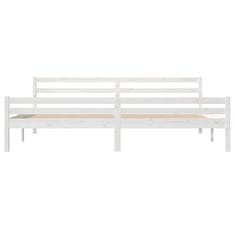 Vidaxl Posteljni okvir bel iz trdnega lesa 180x200 cm 6FT