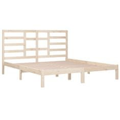 Vidaxl Posteljni okvir iz trdnega lesa 200x200 cm