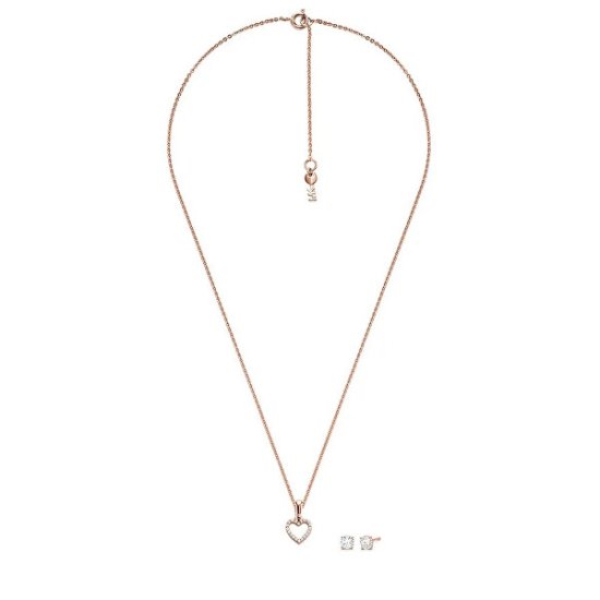 Michael Kors Romantični komplet nakita MKC1130AN791 (uhani, verižica, obesek)