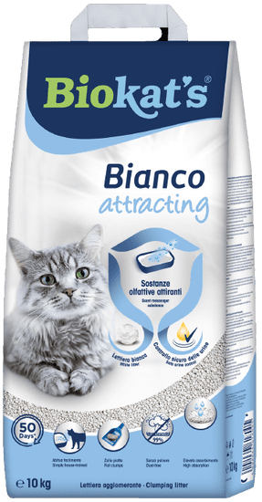 Biokat's posip za mačje stranišče Bianco Hygiene, 10 kg