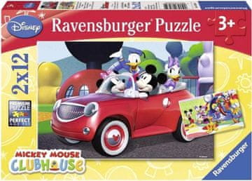 Ravensburger Puzzle Mickey Mouse s prijatelji 2x12 kosov