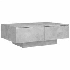 Greatstore Klubska mizica betonsko siva 90x60x31 cm iverna plošča