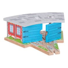 Bigjigs Rail Trojno depo z vrati