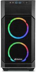 Sharkoon V1000 ohišje, gaming, mATX, RGB, okno, črno (V1000 RGB)
