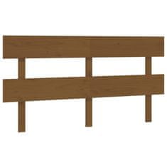 Vidaxl Posteljno vzglavje medeno rjavo 154x3x81 cm trdna borovina
