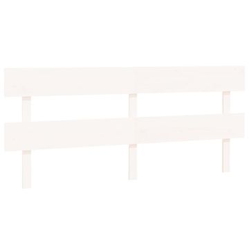 Vidaxl Posteljno vzglavje belo 204x3x81 cm trdna borovina