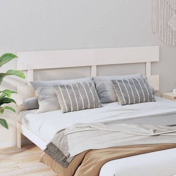 Vidaxl vidaXL Vzglavje postelje belo 204x3x81 cm masivni borov les