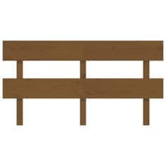 Vidaxl Posteljno vzglavje medeno rjavo 154x3x81 cm trdna borovina