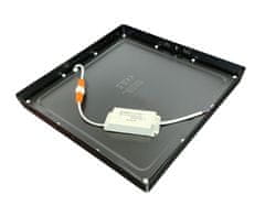 Berge LED plošča kvadratne površine črna 30x30x3,5cm - 24W - 1900Lm - nevtralna bela