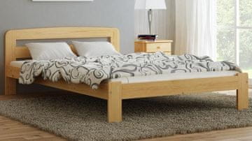 eoshop Lesena zakonska postelja Sara 180x200 cm iz masivnega bora + letveni pod ZDARMA