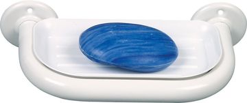 AQUALINE Mýdlenka WHITE LINE - Kovinska in Plastična, Bela, Okrogla, 230x112 mm