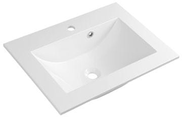 SAPHO Elegantno Pravokotno Umivalnik YUKON 60x45cm Liti Marmor - Bela