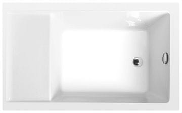 POLYSAN Pravokotna sedalna kopalna kad 120x75x39 cm, bel liti marmor, serija G5