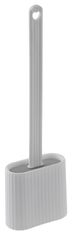 AQUALINE Bela silikonska WC krtača za obešanje ali postavitev