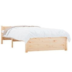 Vidaxl Posteljni okvir iz trdnega lesa 90x200 cm