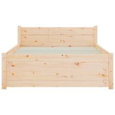 Vidaxl Posteljni okvir iz trdnega lesa 90x190 cm 3FT