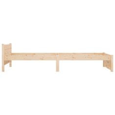 Vidaxl Posteljni okvir iz trdnega lesa 90x190 cm 3FT