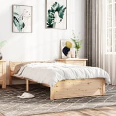 Vidaxl Posteljni okvir iz trdnega lesa 90x190 cm 3FT
