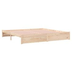 Vidaxl Posteljni okvir iz trdnega lesa 200x200 cm