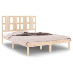 Vidaxl Posteljni okvir iz trdnega lesa 120x190 cm 4FT