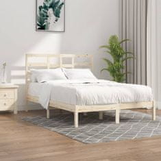 Vidaxl Posteljni okvir iz trdnega lesa 140x200 cm