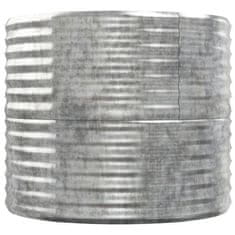 Vidaxl Visoka greda iz cinkanega jekla 152x80x68 cm srebrna
