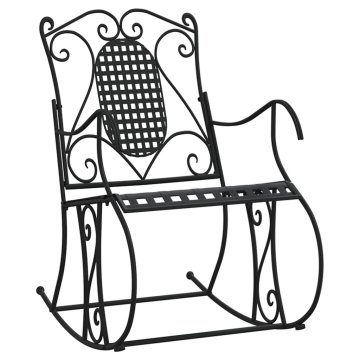 Vidaxl Gugalna klop 84 cm črno jeklo