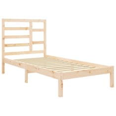 Vidaxl Posteljni okvir iz trdnega lesa 75x190 cm 2FT6