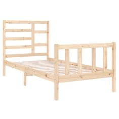 Vidaxl Posteljni okvir iz trdnega lesa 75x190 cm 2FT6