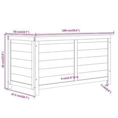 Vidaxl Zunanja škatla za blazine 100x50x56 cm trden les jelke